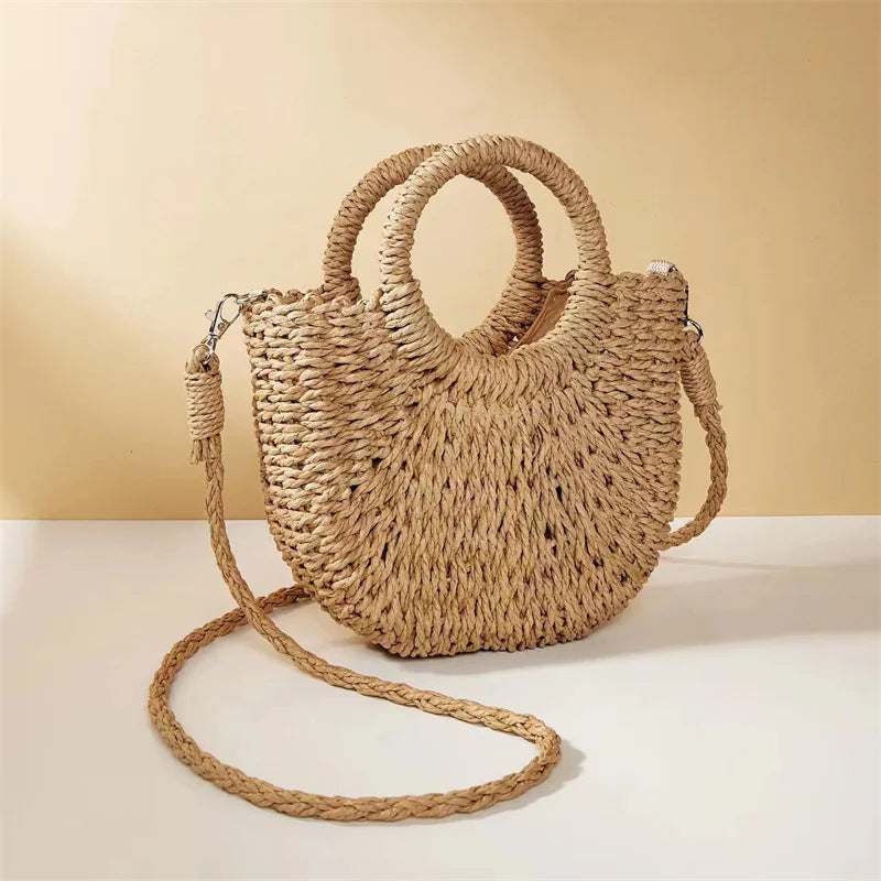 Grass woven bag women's bag ins versatile beach bag
